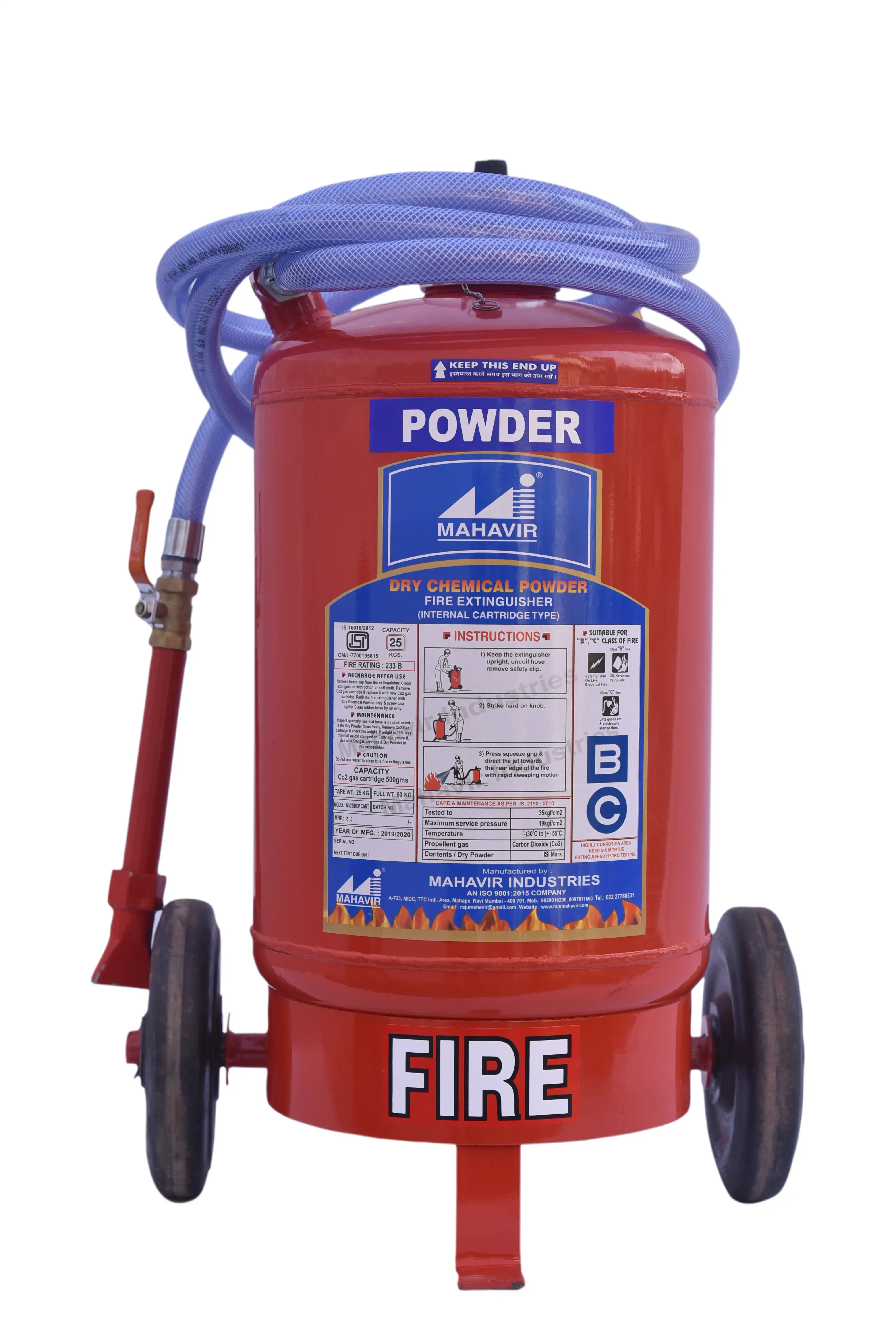 25kg BC CO2 Fire Extinguisher