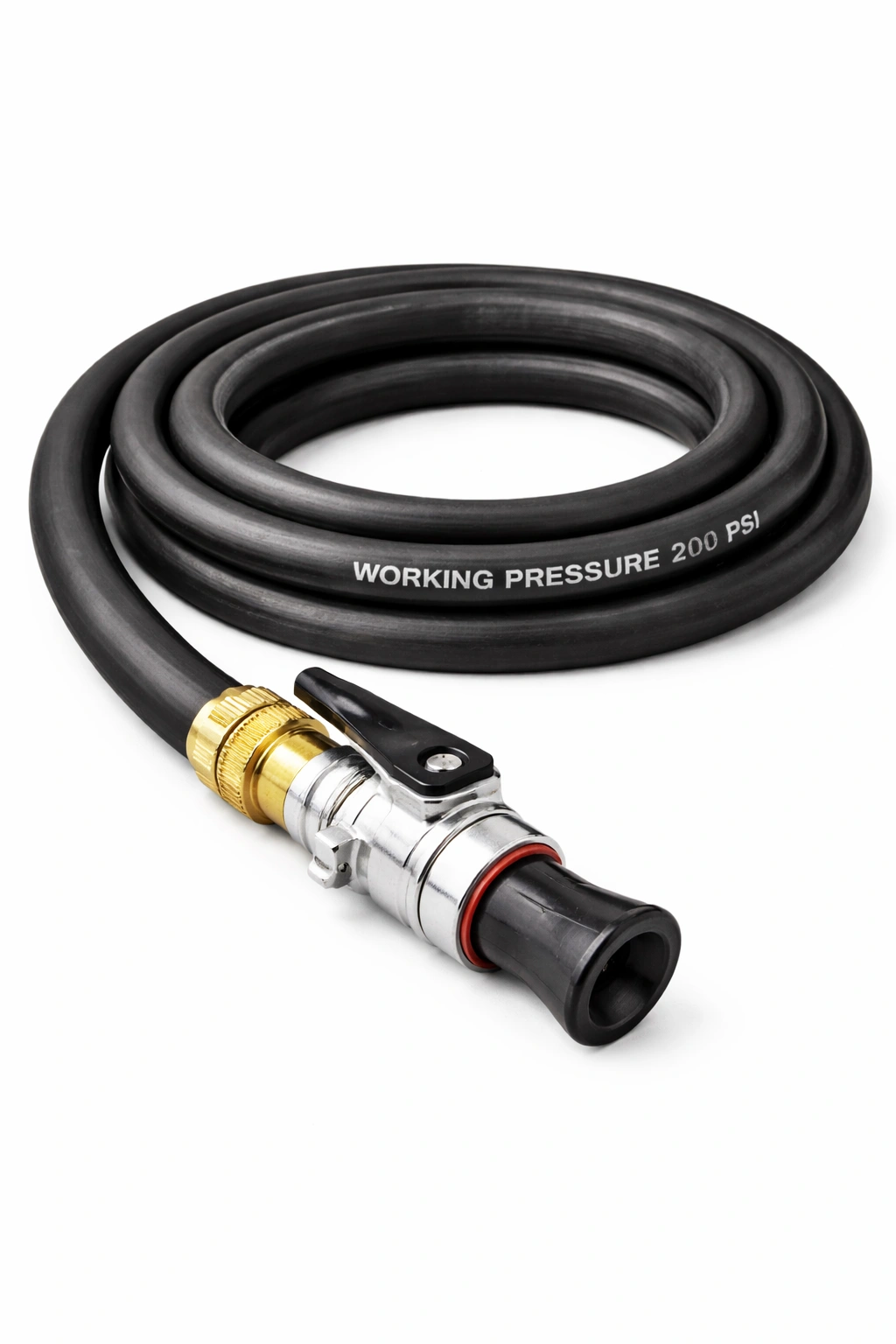 Extinguisher Discharge Hose &ndash; EPDM Rubber with Brass Coupling