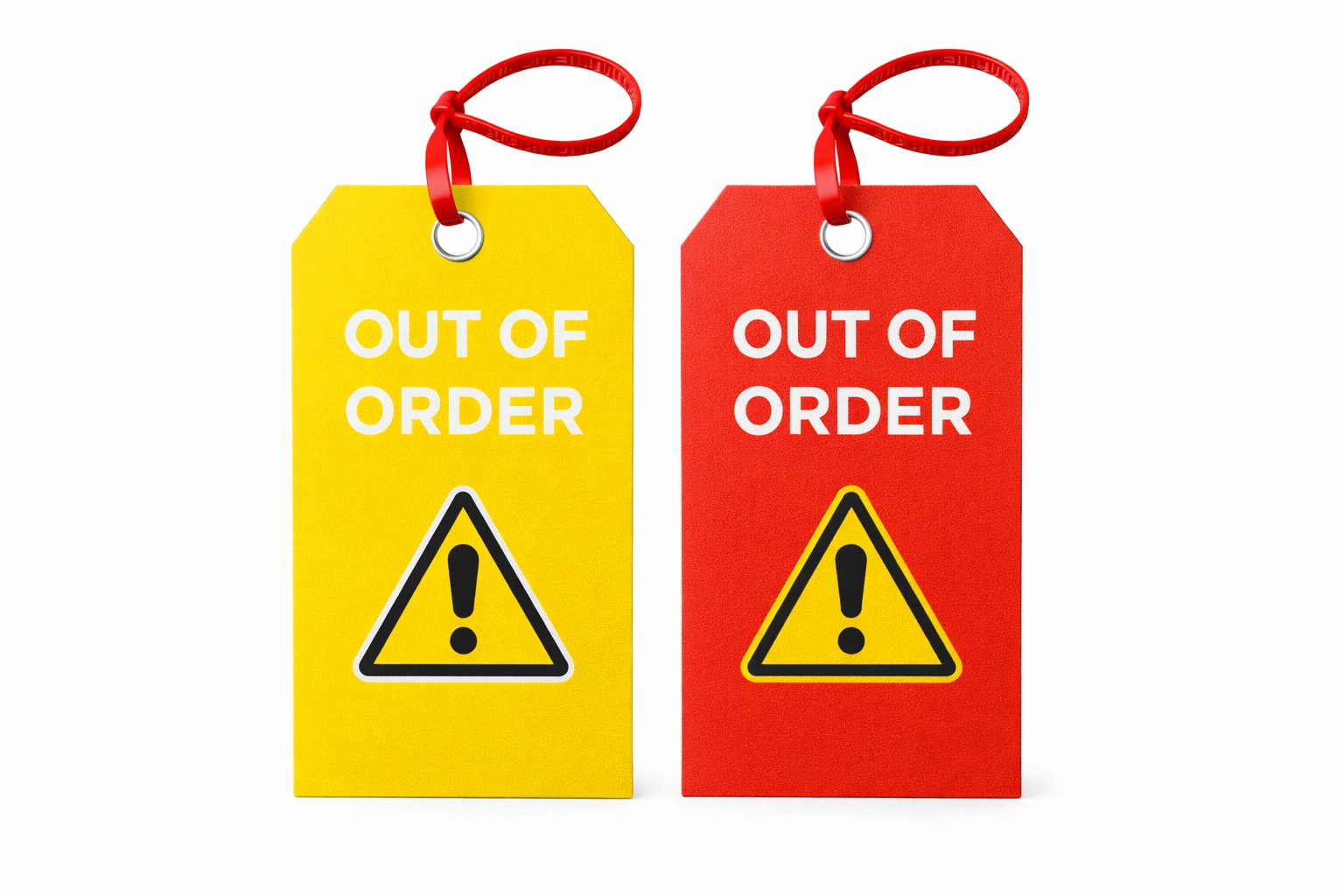 "Out of Service" / "Do Not Use" Safety Tag – High-Visibility PVC