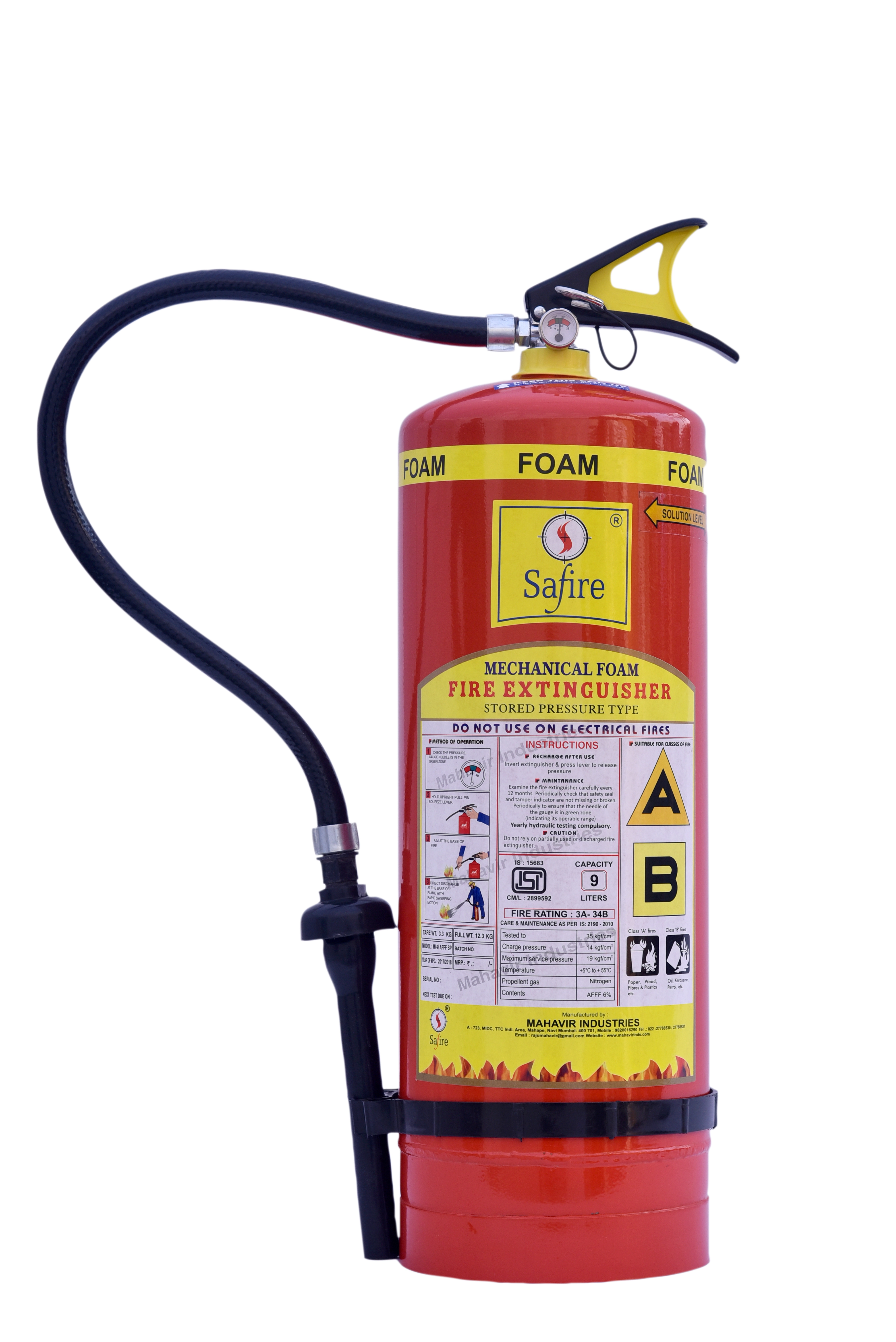 9 Ltr Mechanical Foam Fire Extinguisher