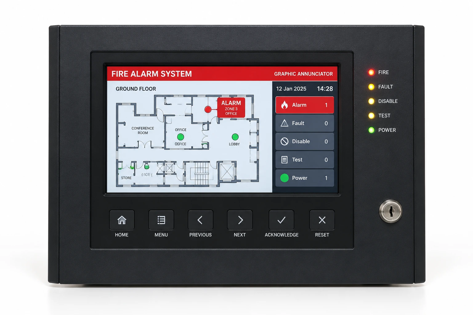 LCD Graphic Fire Alarm Annunciator