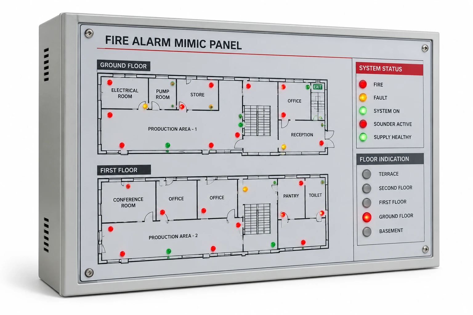 LED Fire Alarm Mimic Panel