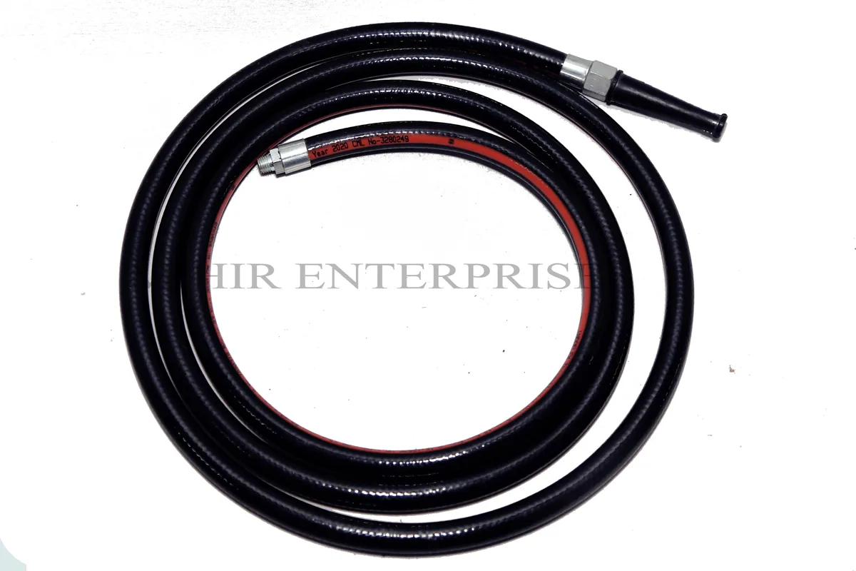 Discharge Hose with Nozzle (Black, Red Stripe)