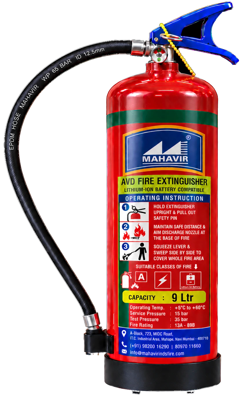 9 Ltr AVD Lithium-Ion Battery Fire Extinguisher