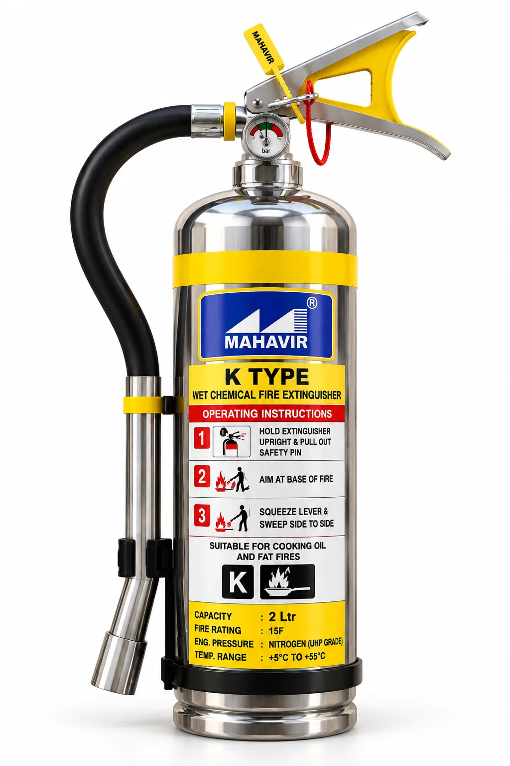 2 Ltr K Type Wet Chemical Fire Extinguisher