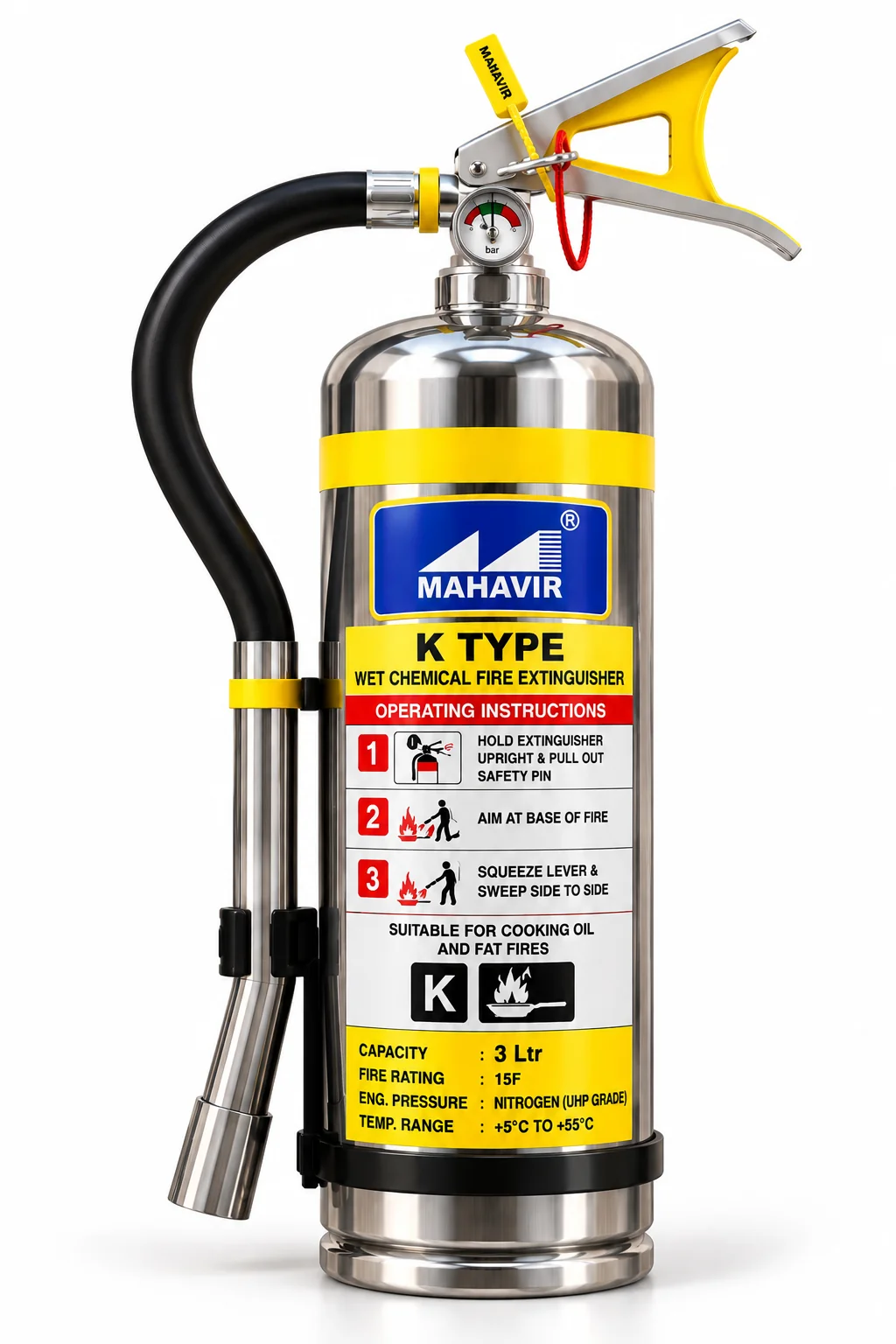 3 Ltr K Type Wet Chemical Fire Extinguisher