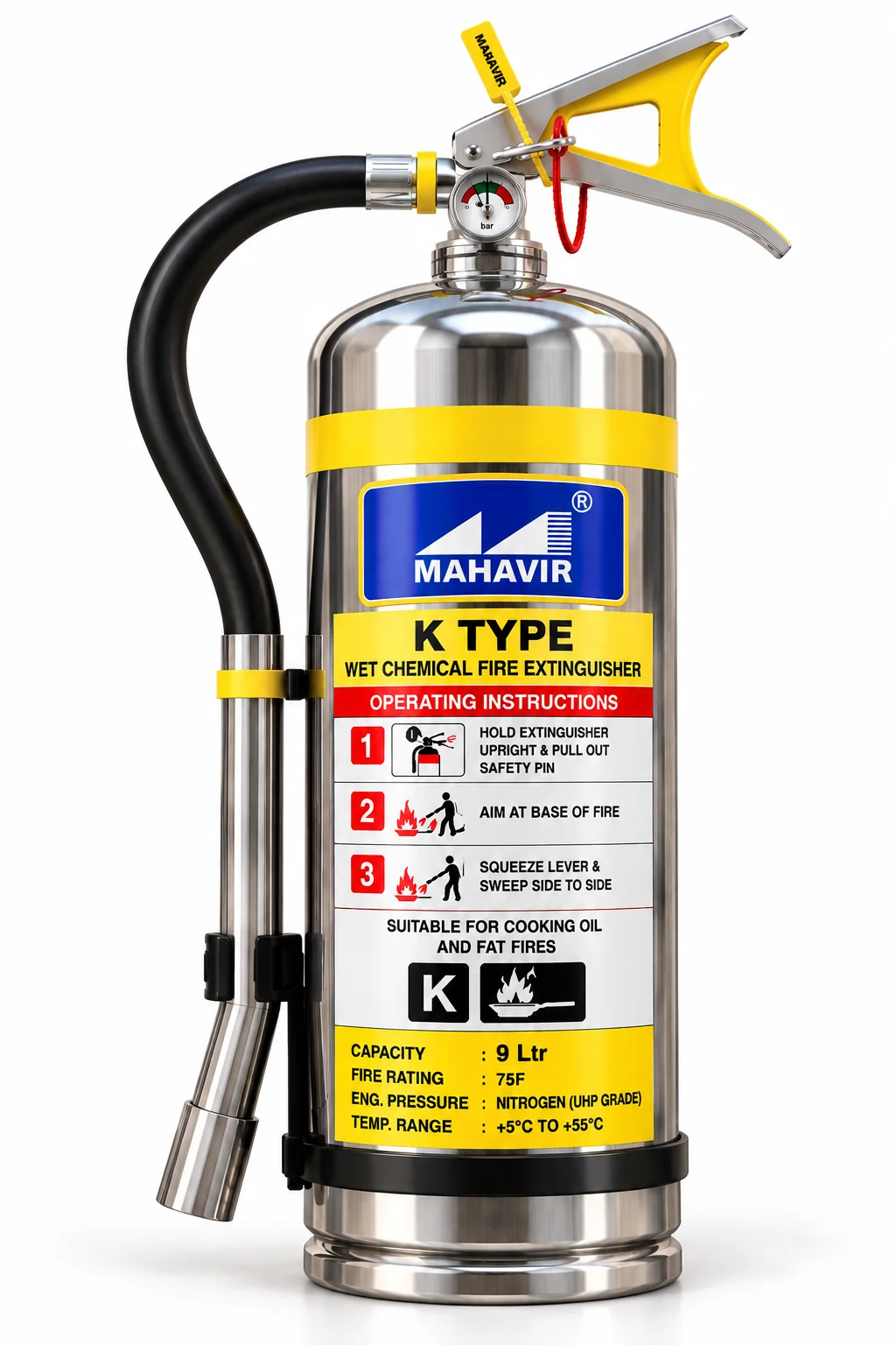 9 Ltr K Type Wet Chemical Fire Extinguisher