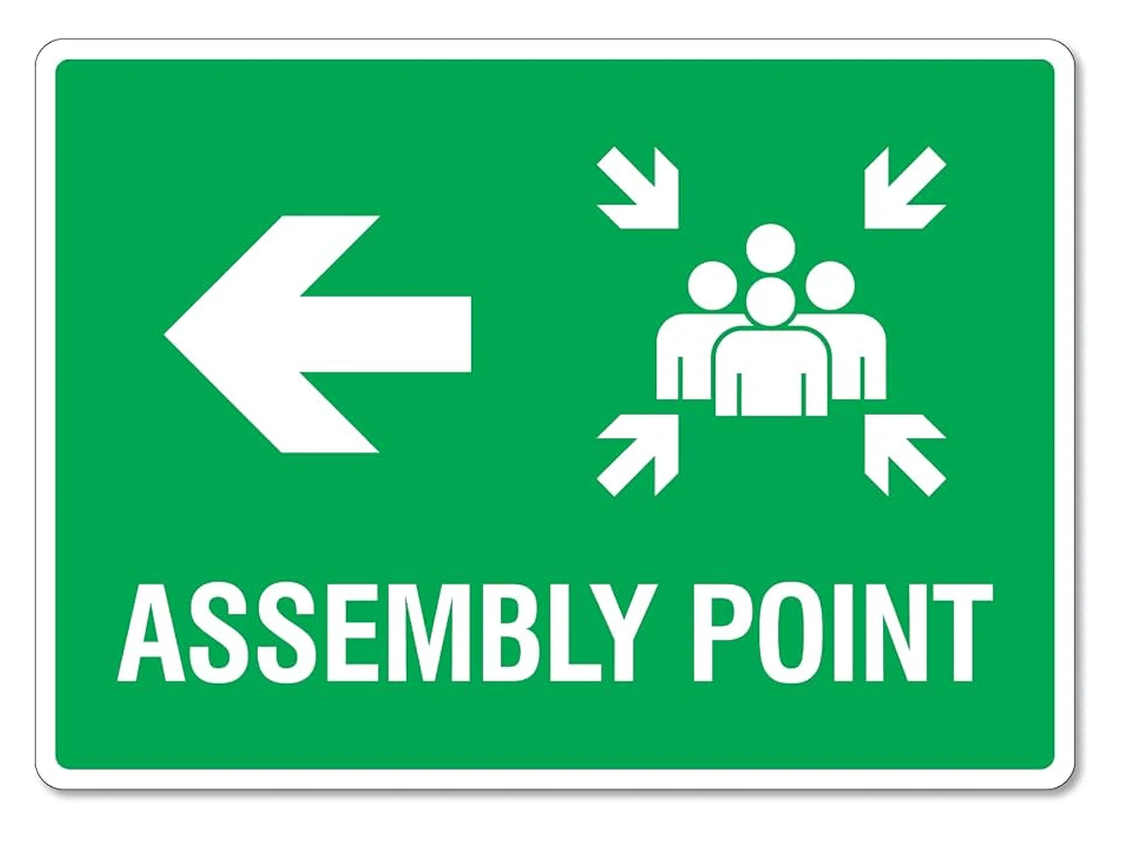 Assembly Point Direction Arrow Sign
