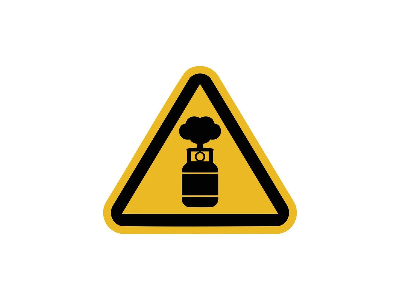 Compressed Gas Cylinder Warning Sign