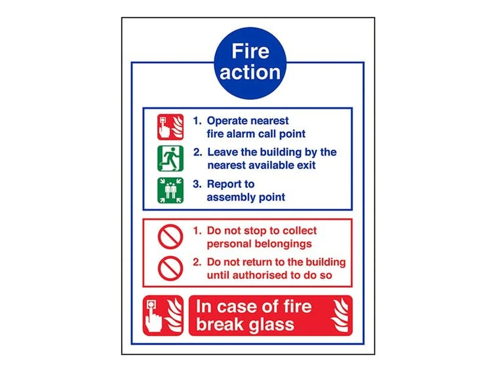Fire Action Notice Board