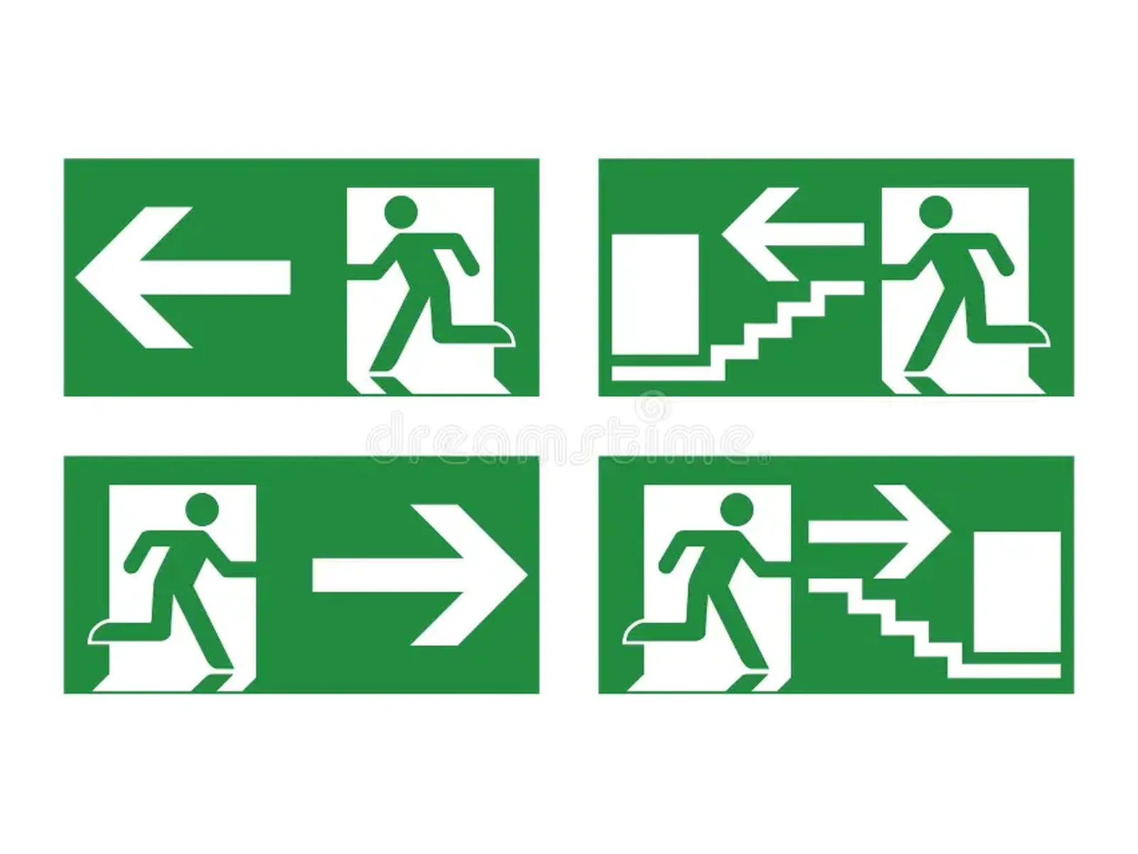 Fire Exit Stairs Sign