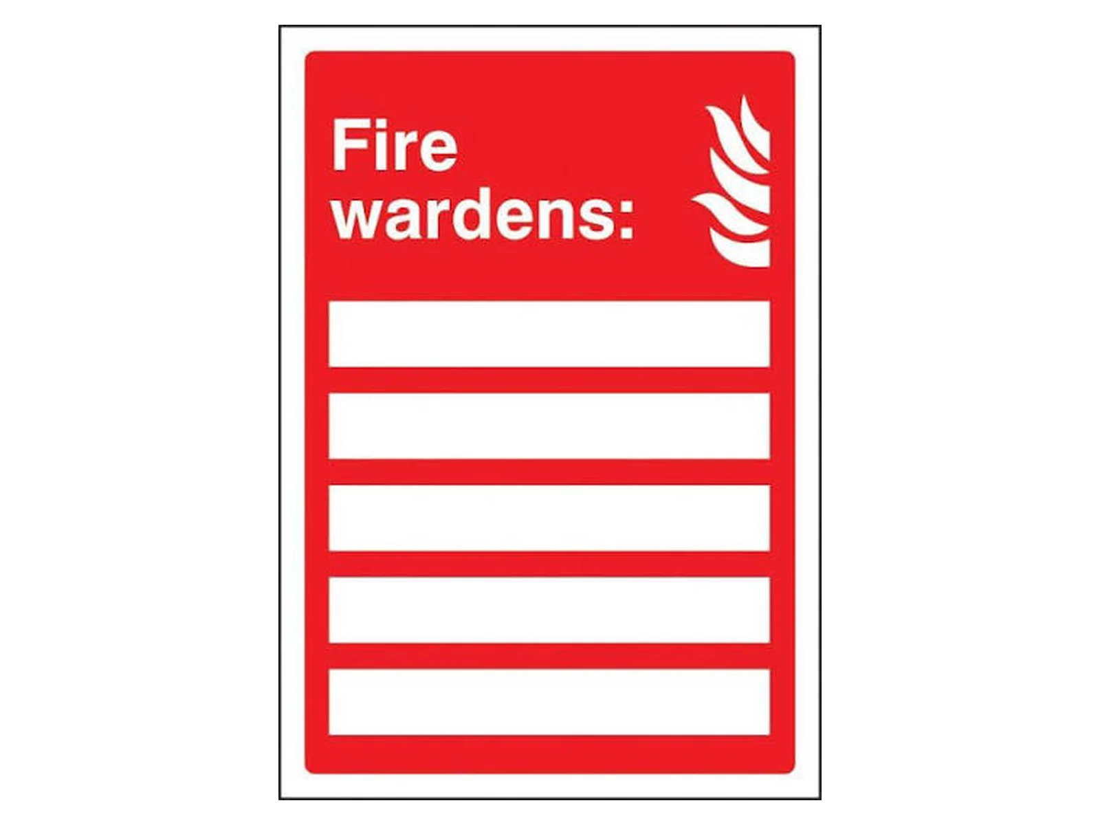 Fire Warden Identification Sign
