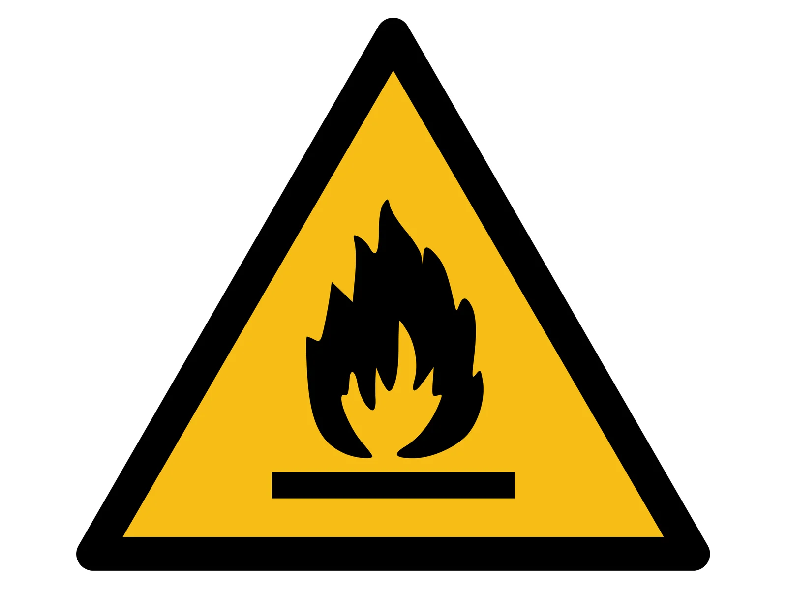 Flammable Material Warning Sign