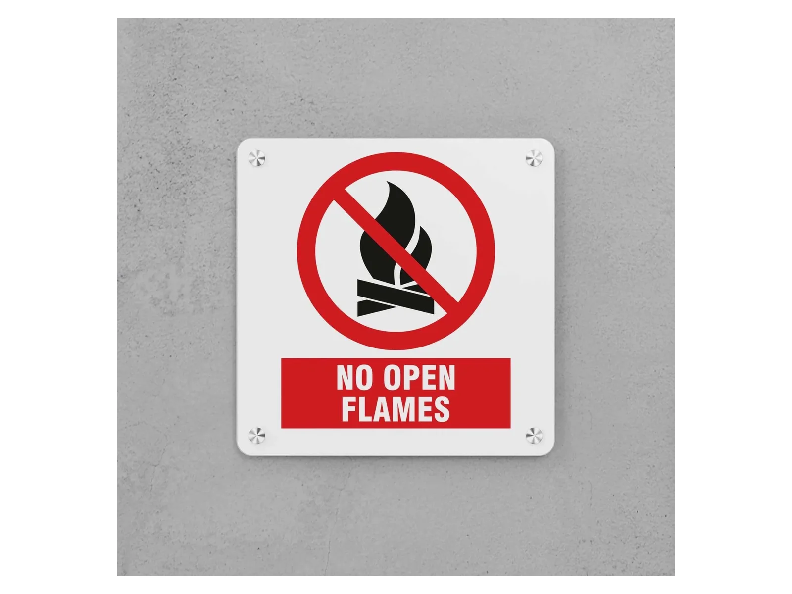 No Open Flame Sign