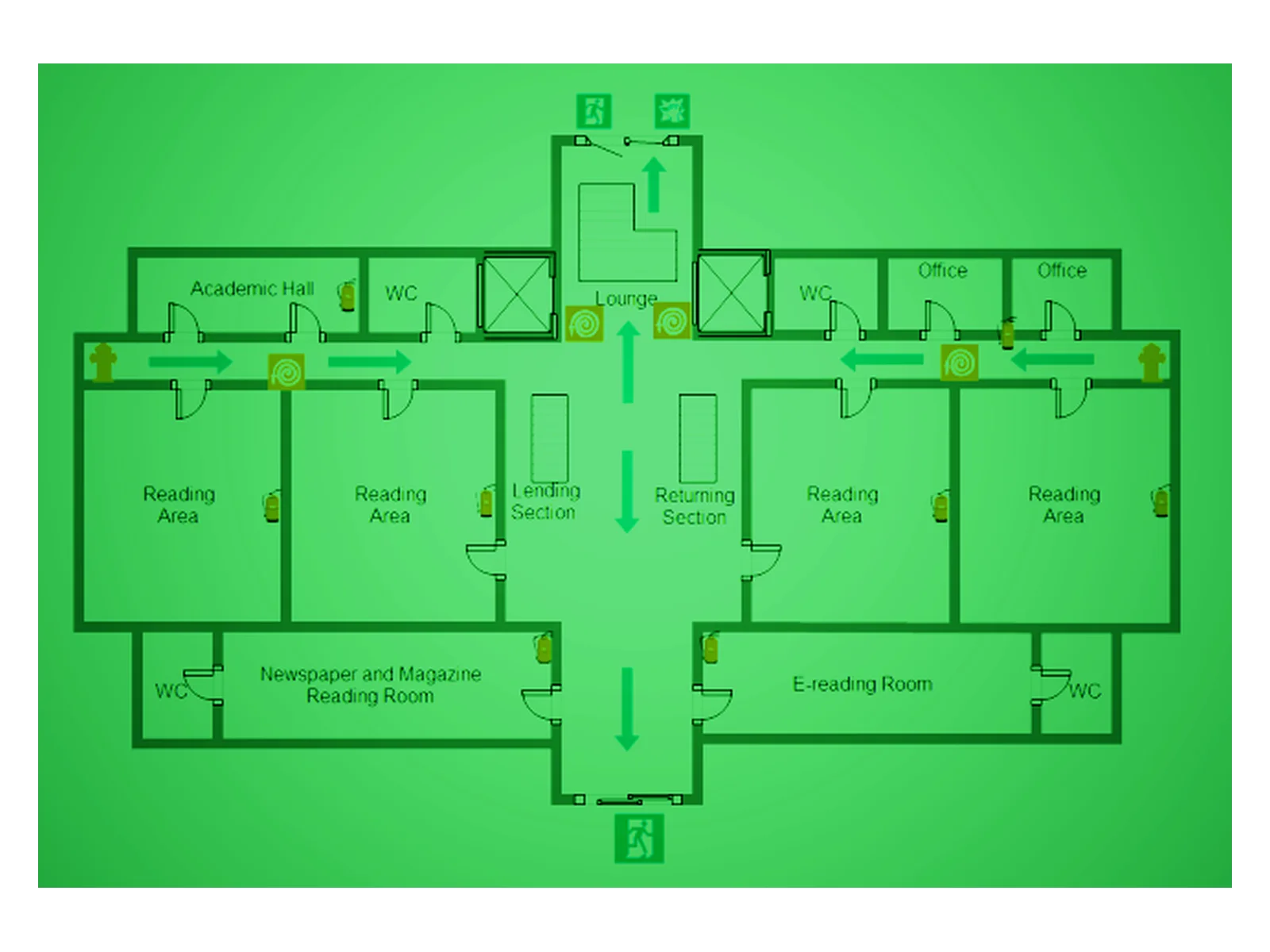 Photoluminescent Evacuation Plan Board