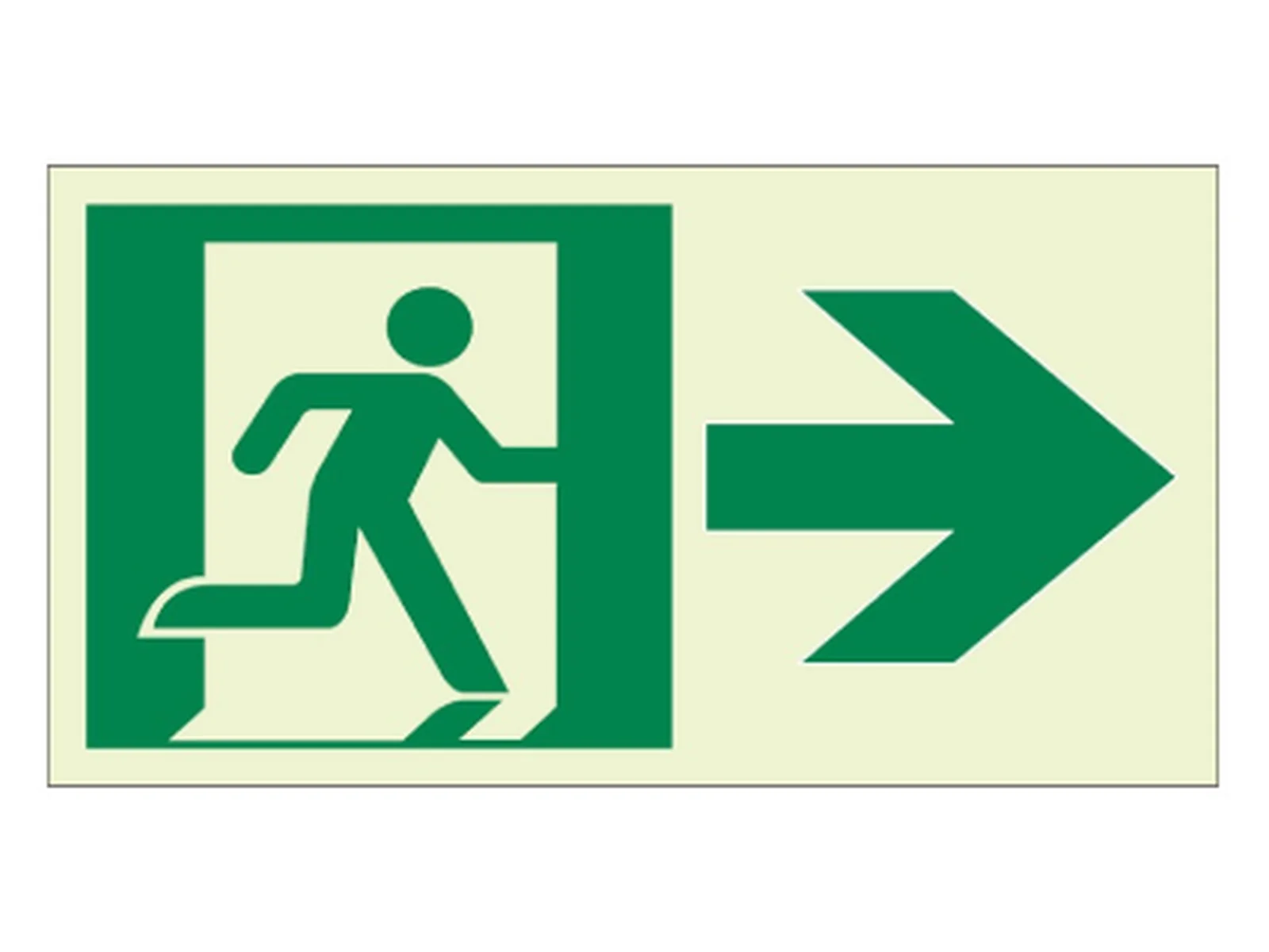 Photoluminescent Exit Direction Arrow Signs