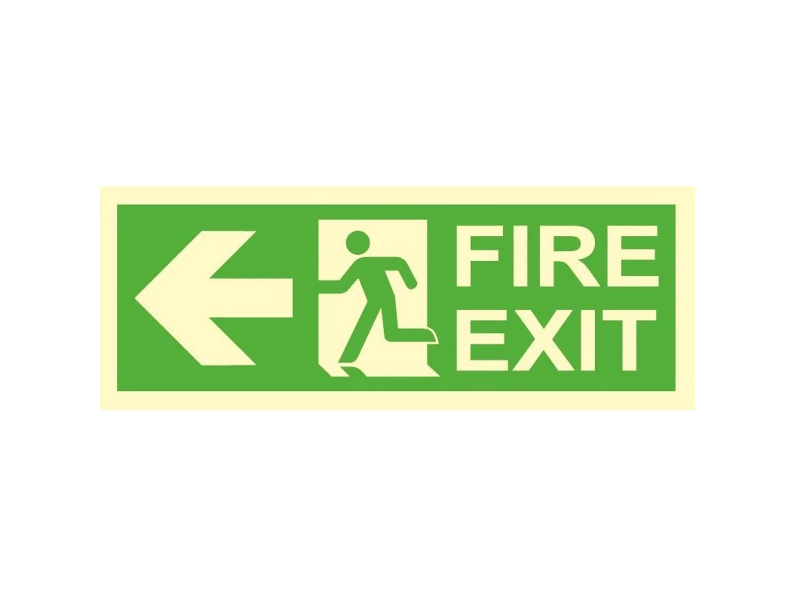 Photoluminescent Exit Sign Board